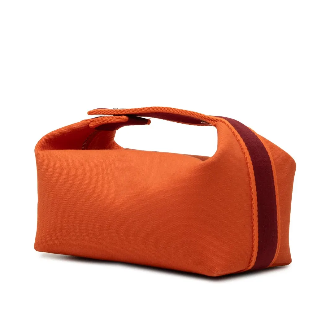 Hermès Small Toile Bride A Brac Case Orange Very good - Back View