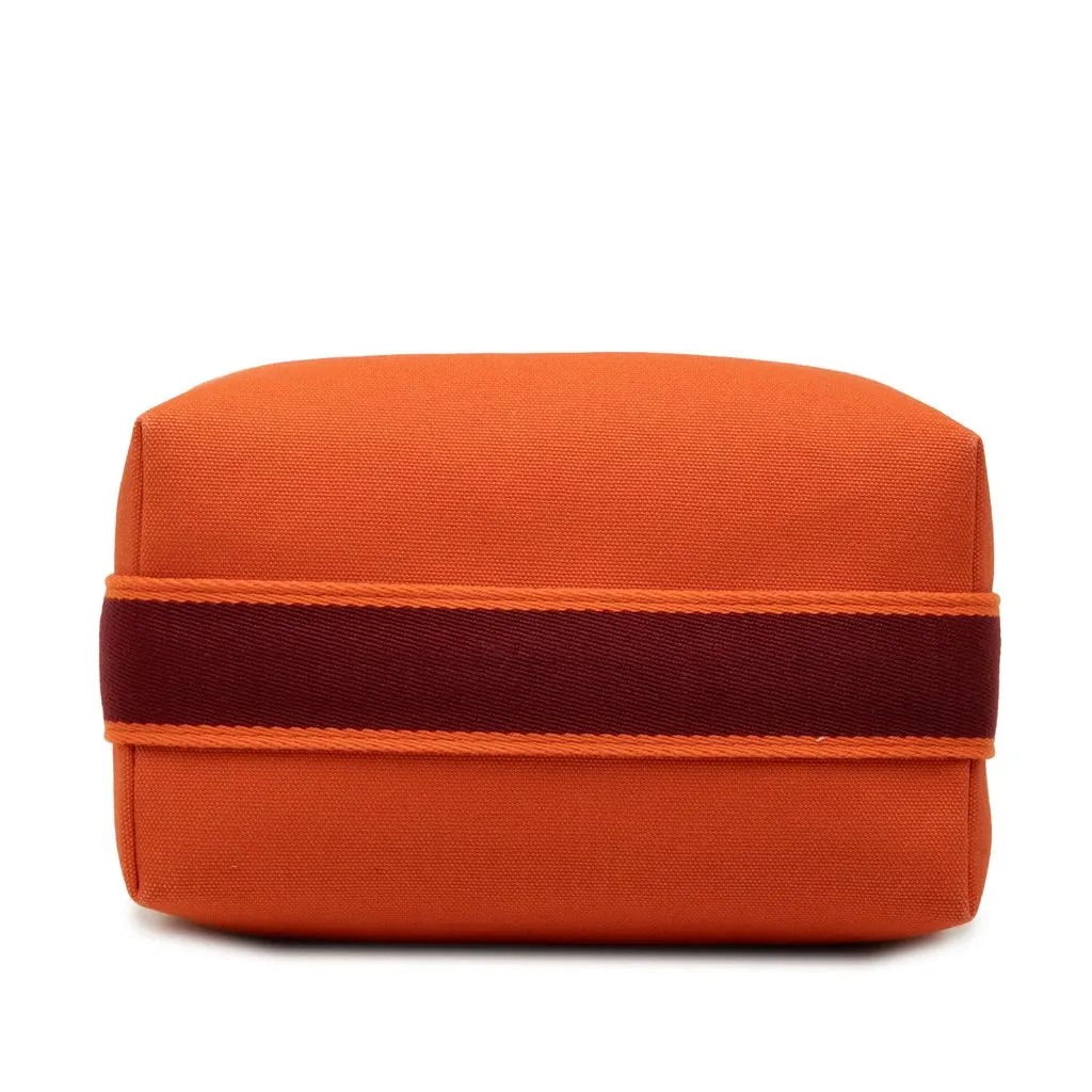 Hermès Small Toile Bride A Brac Case Orange Very good - Inside View