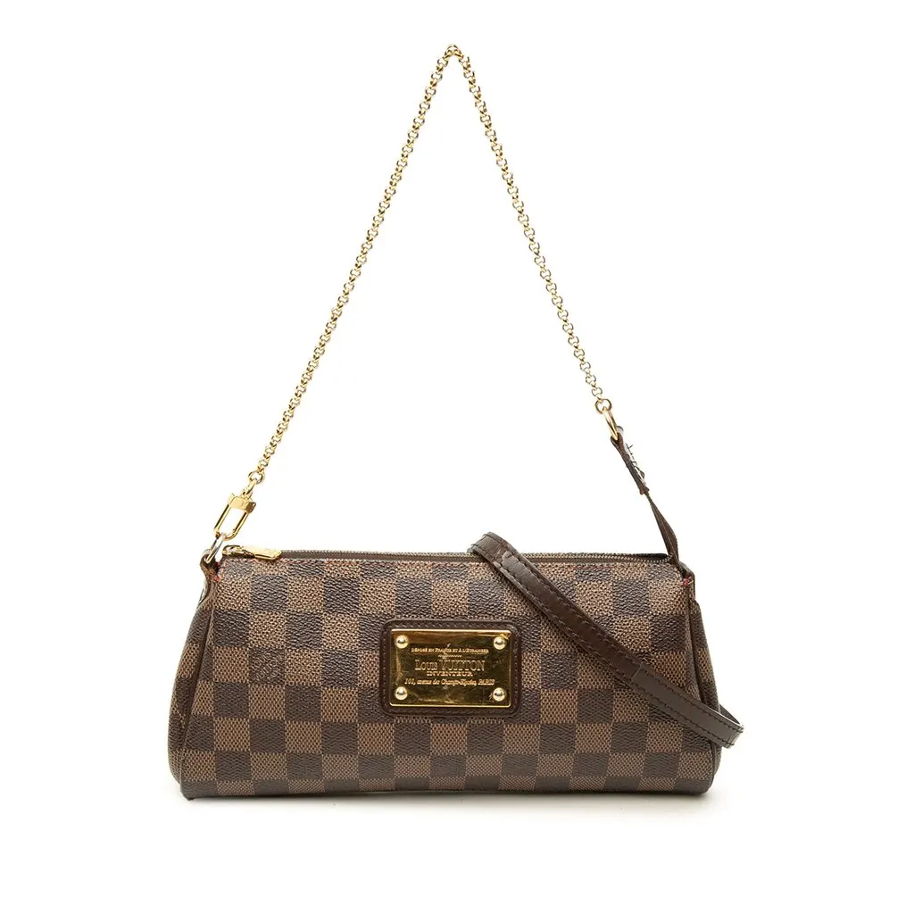 Louis Vuitton Damier Ebene Eva Brown Canvas Good - Front View