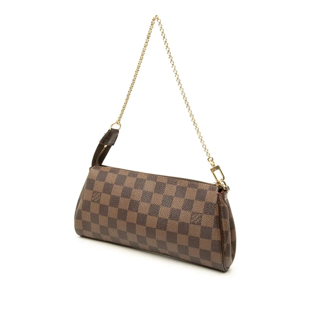 Louis Vuitton Damier Ebene Eva Brown Canvas Good - Back View