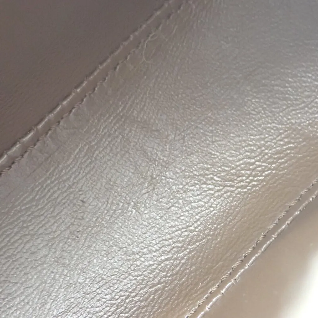 Saint Laurent Shearling Trimmed Suede Le 5 a 7 Brown Leather Very good - Model View