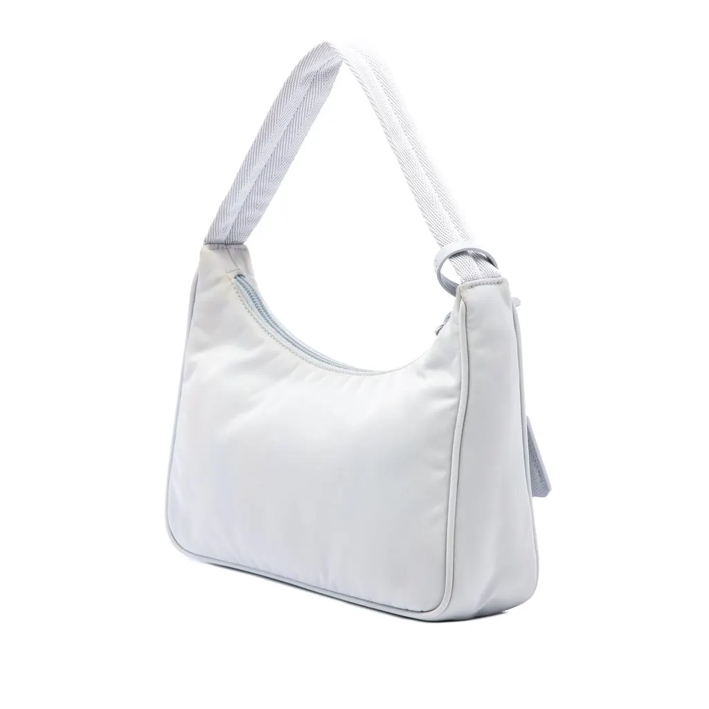 Prada Mini Tessuto Re Edition 2000 Shoulder Bag Grey Polyamide Very good - Back View
