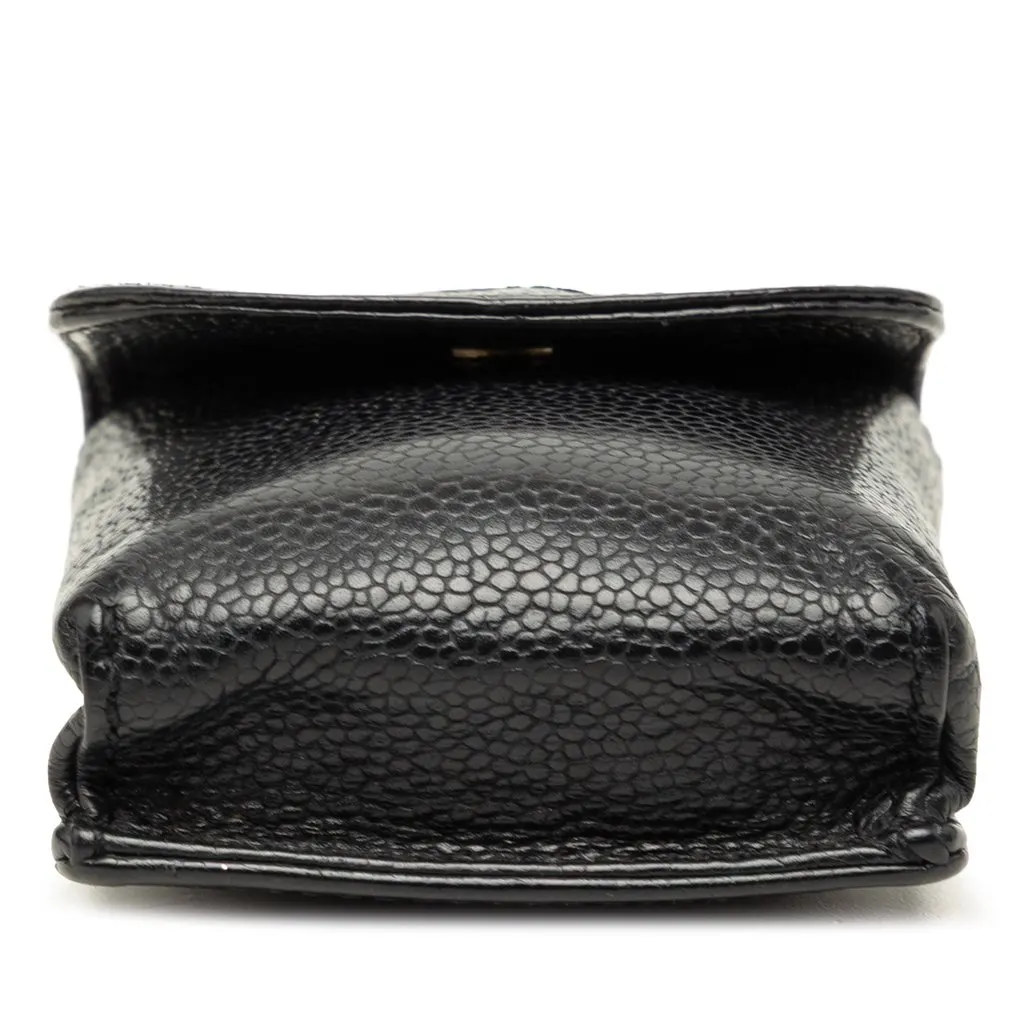 Chanel CC Caviar Cigarette Case Black Leather Very good - Inside View