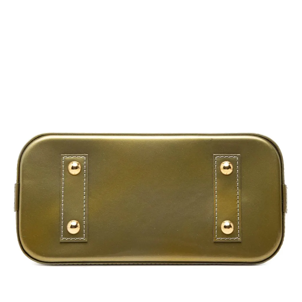 Louis Vuitton Monogram Vernis Alma BB Green Leather Very good - Inside View