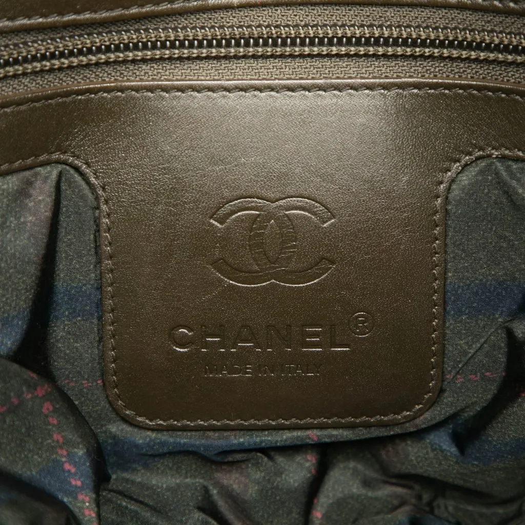 Chanel Medium Quilted Nylon Coco Cocoon Tote Brown Polyamide Good - Box View