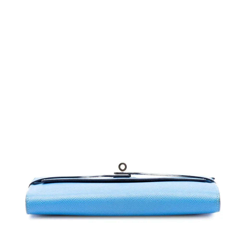 Hermès Epsom Kelly Longue Wallet Blue Leather Very good - Inside View