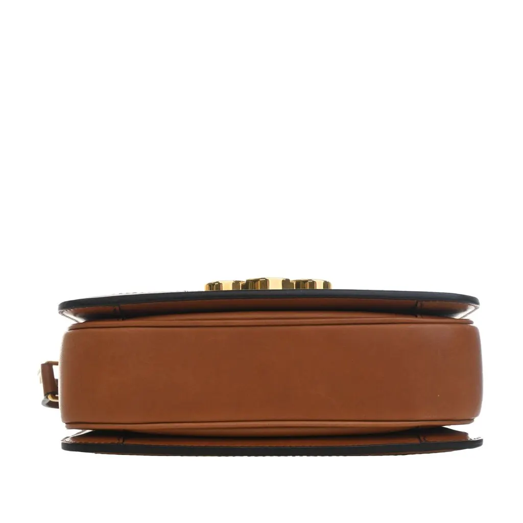 Celine Teen Canvas and Calfskin Triomphe Crossbody Beige Very good - Box View