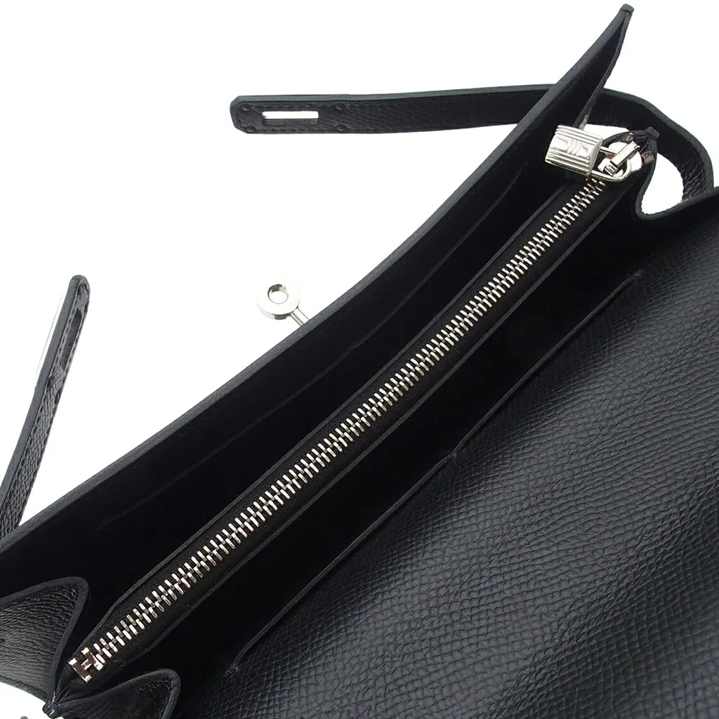 Hermès Epsom Kelly To Go Wallet Black Leather Very good - Model View