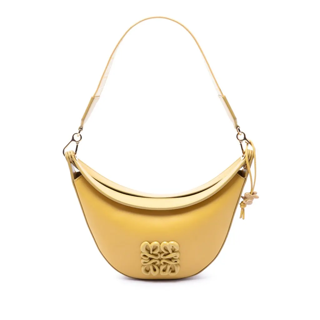 Loewe Small Leather Anagram Luna Hobo Yellow Leather Very good - Front View