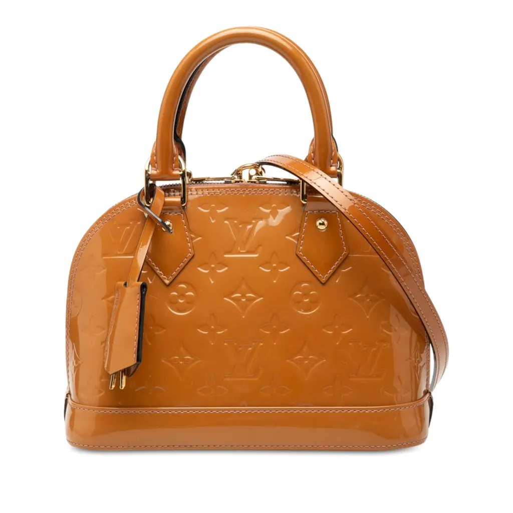 Louis Vuitton Monogram Vernis Alma BB Brown Leather Very good - Front View