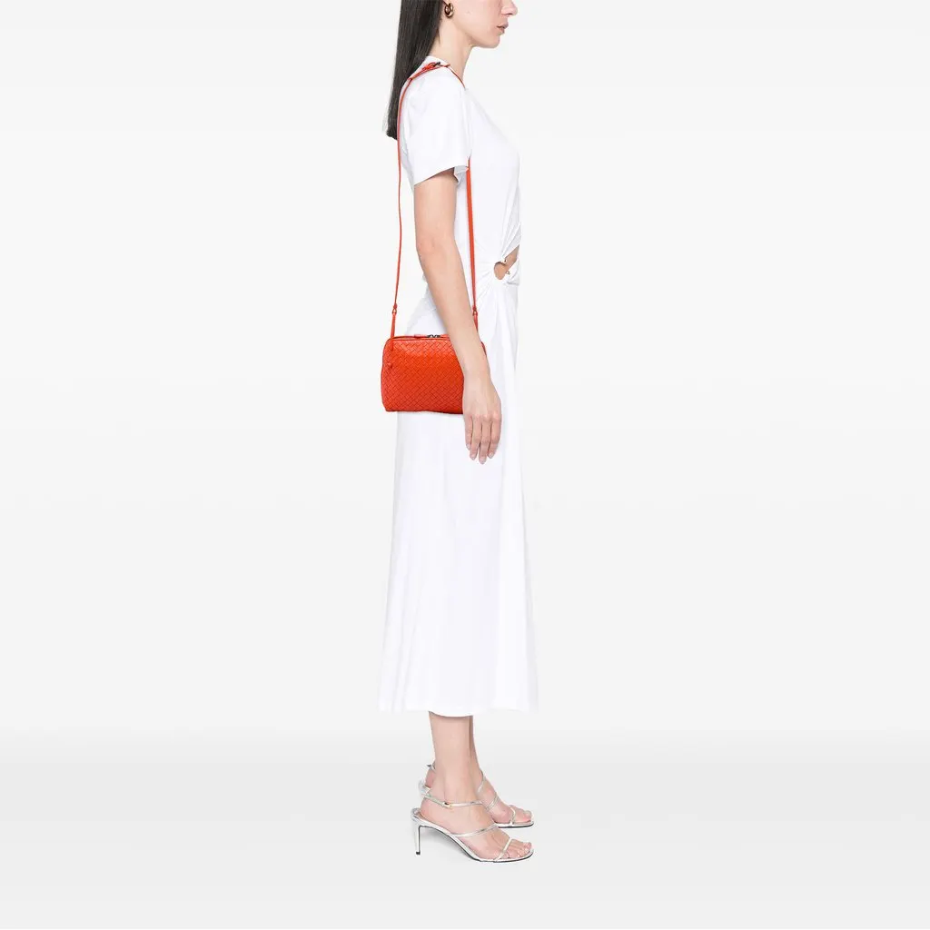 Bottega Veneta Nappa Intrecciato Nodini Crossbody Orange Leather Very good - Box View