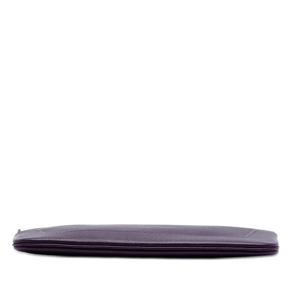 Hermès Clemence Flat Pouch Purple Leather Very good - Inside View