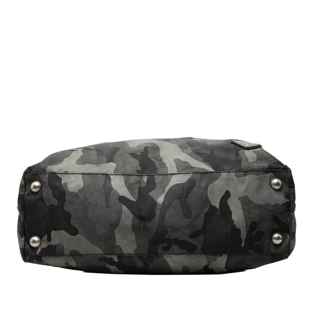 Prada Tessuto Camouflage Tote Navy Polyamide Good - Inside View