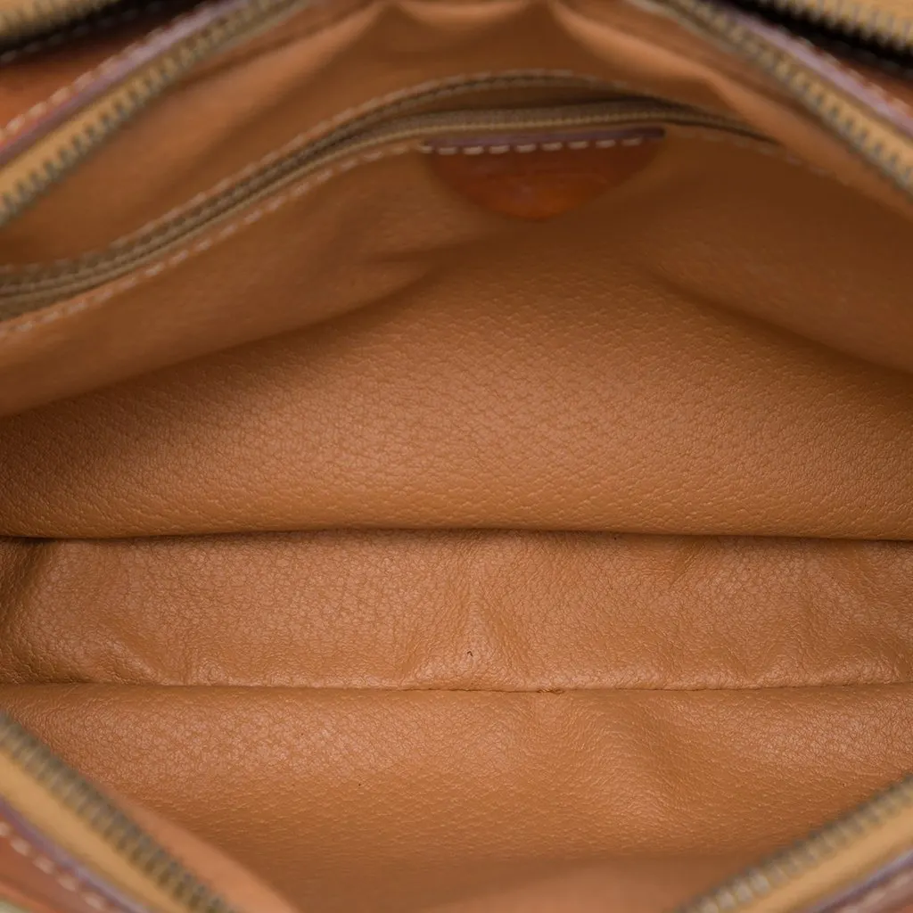 Celine Macadam Coated Canvas Crossbody Beige Very good - Model View