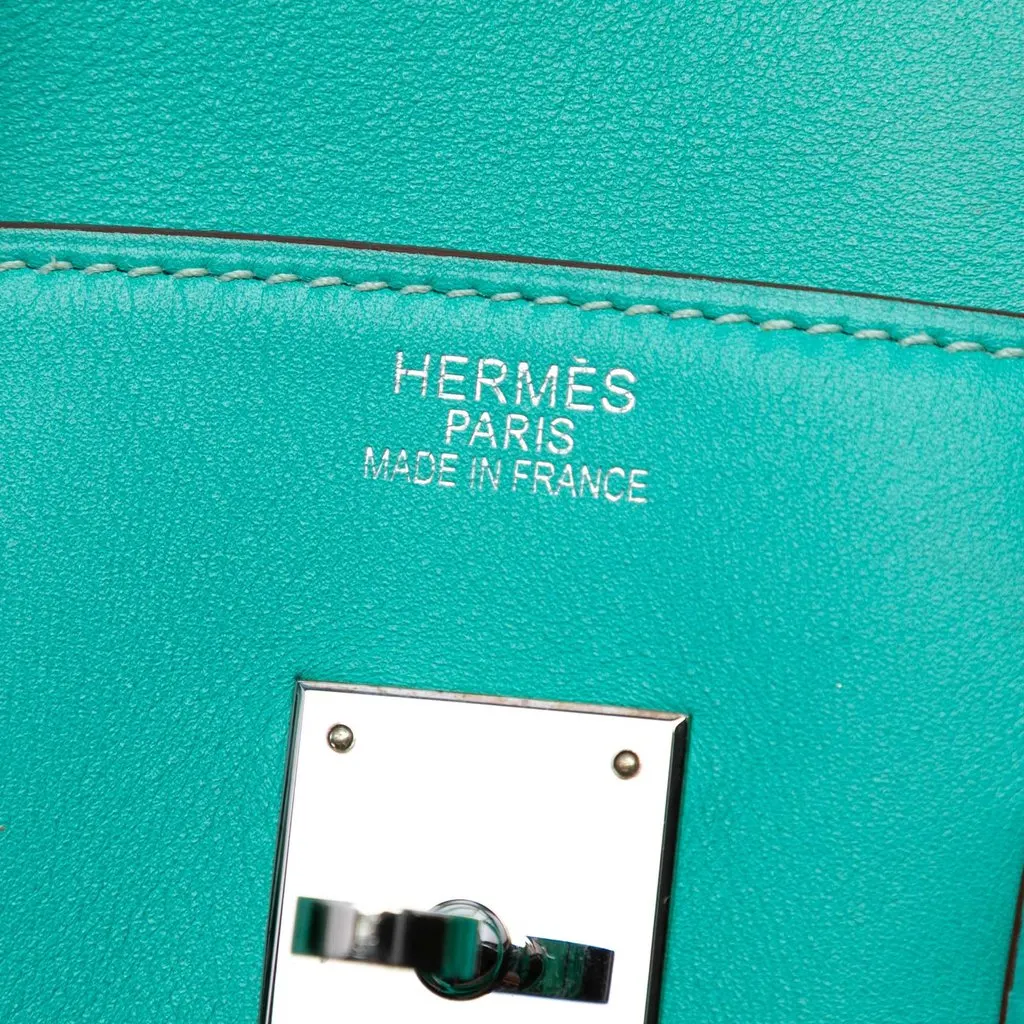 Hermès Swift Birkin Retourne 35 Blue Leather Very good - Box View