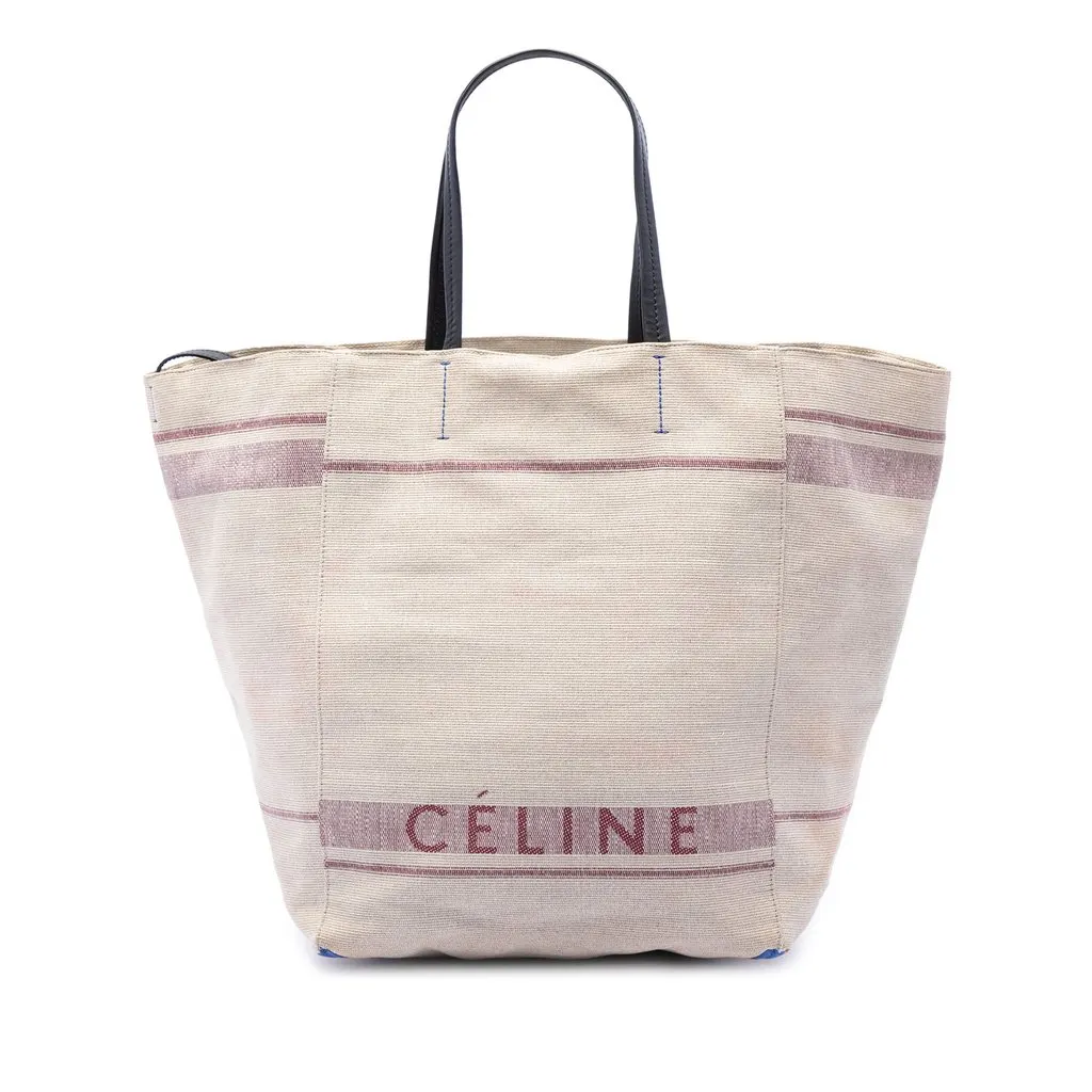 Celine Medium Canvas Phantom Cabas Tote Brown Very good - Front View