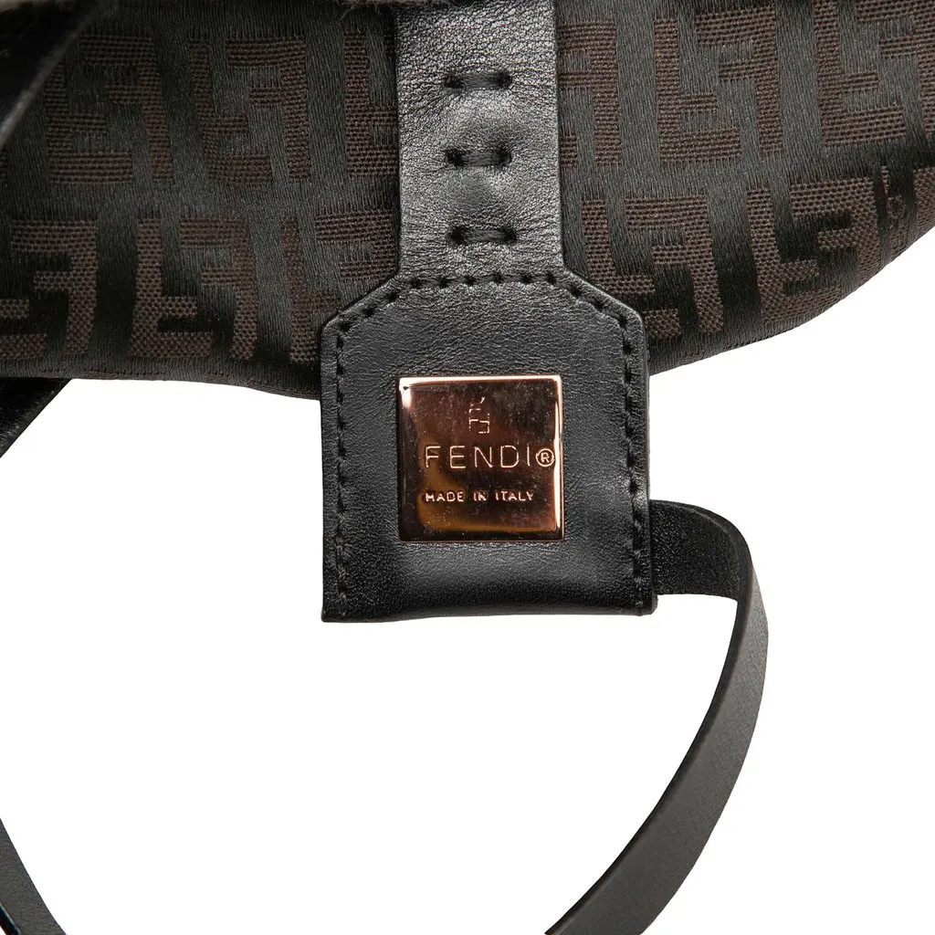 Fendi Medium Zucchino Canvas Roll Tote Brown Very good - Box View