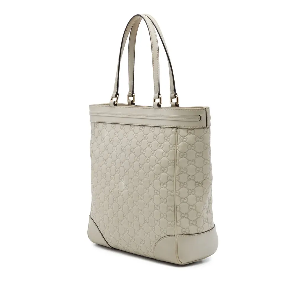 Gucci Guccissima Mayfair Tote White Leather Very good - Back View