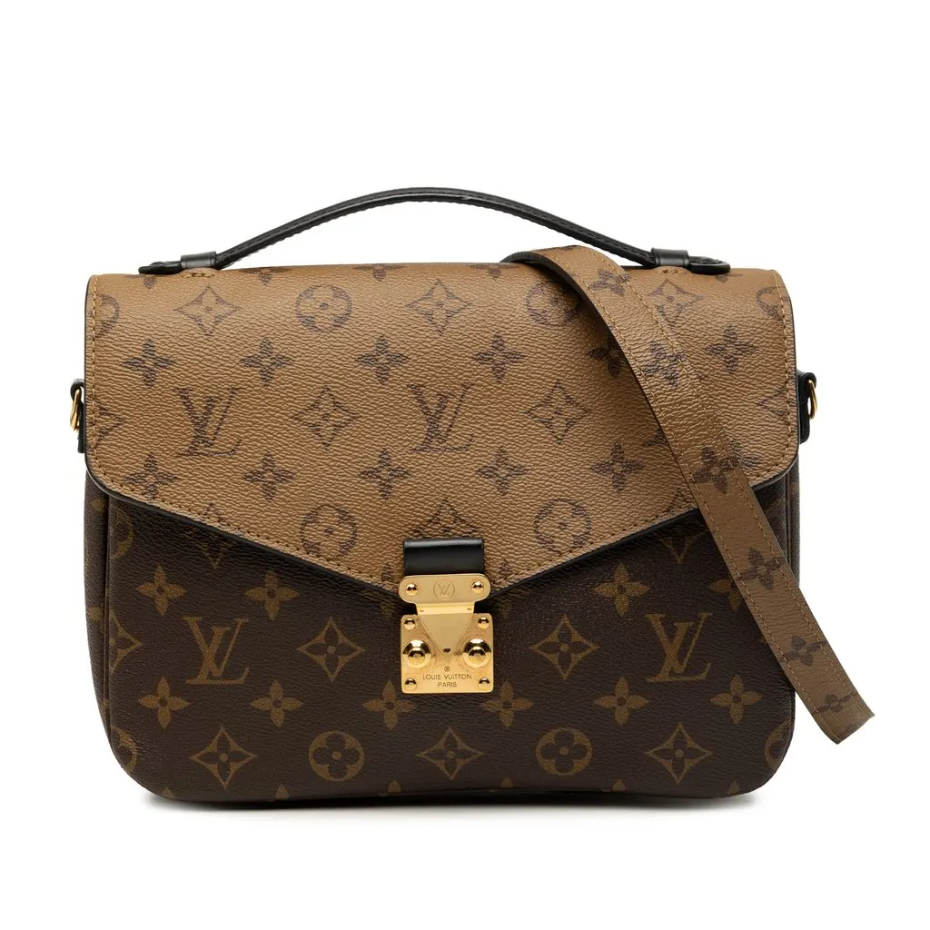Louis Vuitton Monogram Reverse Pochette Metis Brown Very good - Front View