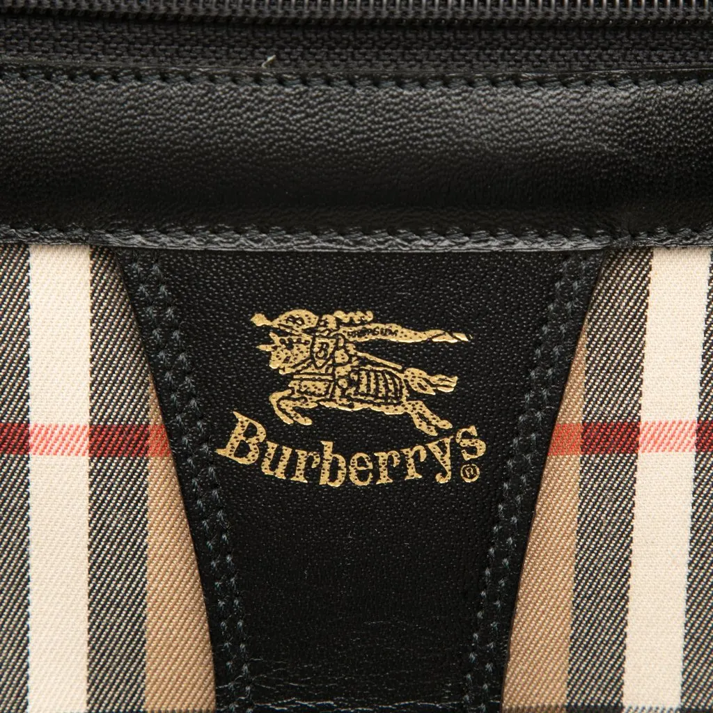 Burberry Haymarket Check Canvas Travel Bag Beige Canvas Very good - Box View