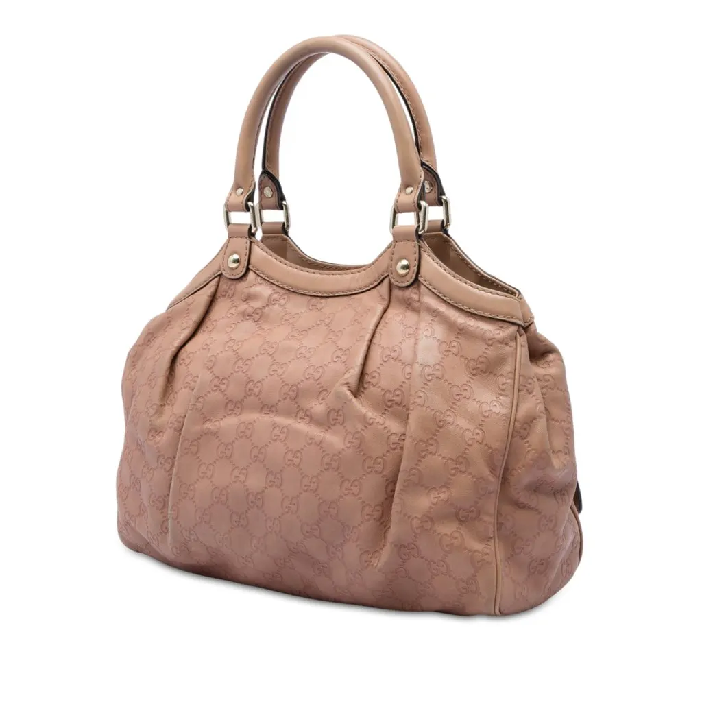 Gucci Medium Guccissima Sukey Tote Pink Leather Good - Back View