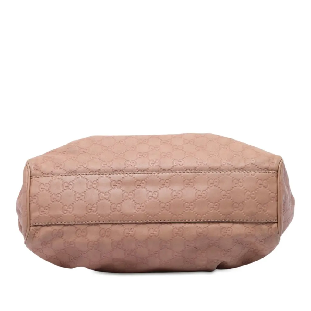 Gucci Medium Guccissima Sukey Tote Pink Leather Good - Inside View