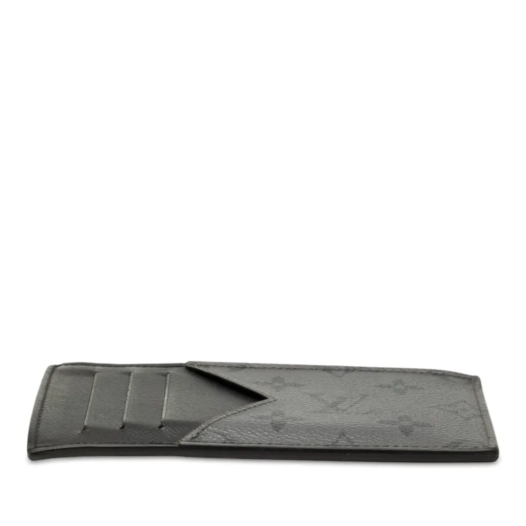 Louis Vuitton Monogram Eclipse Reverse Taigarama Coin Card Holder Black Canvas Good - Inside View