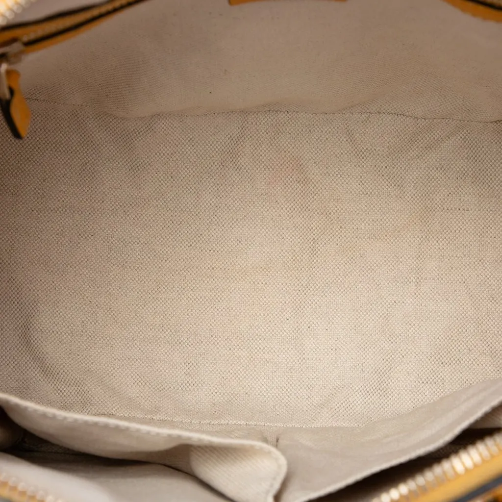 Gucci Small Microguccissima Patent Nice Dome Satchel Yellow Leather Very good - Model View