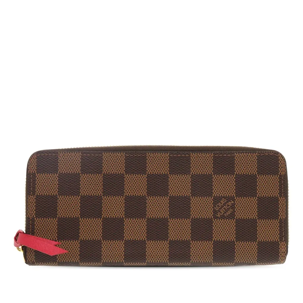 Louis Vuitton Damier Ebene Zippy Long Wallet Brown Very good - Front View