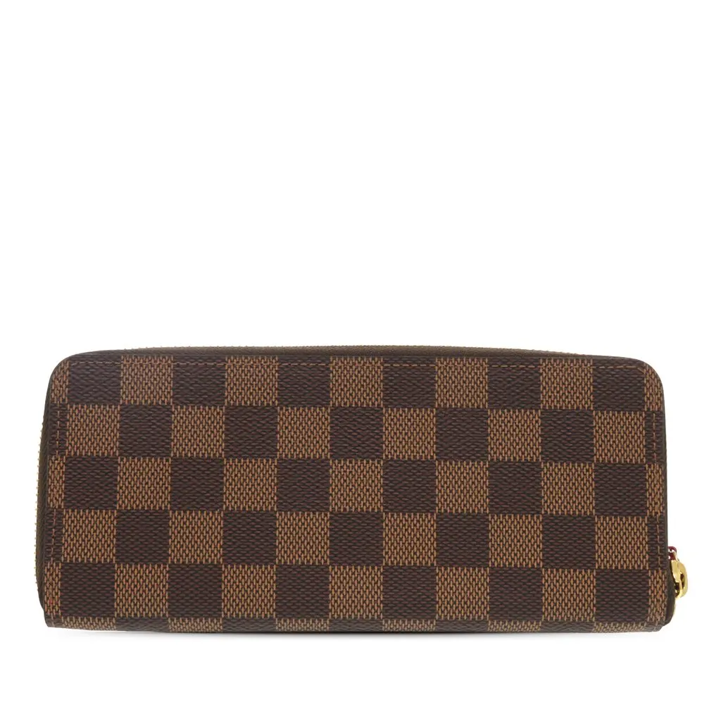 Louis Vuitton Damier Ebene Zippy Long Wallet Brown Very good - Back View