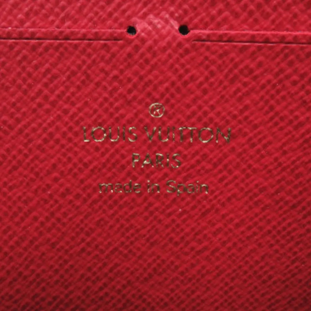 Louis Vuitton Damier Ebene Zippy Long Wallet Brown Very good - Box View