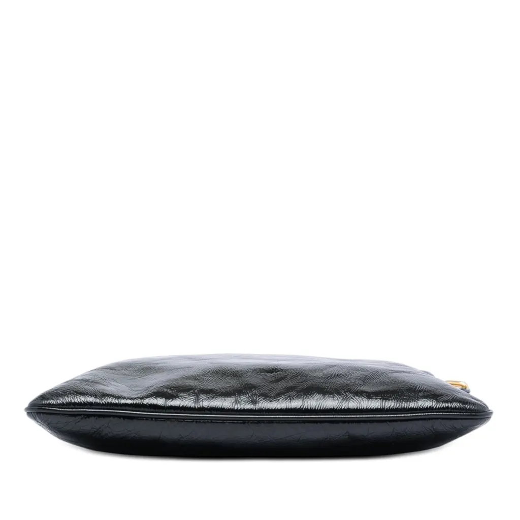 Fendi Crinkled Patent Crossbody Black Leather Very good - Inside View