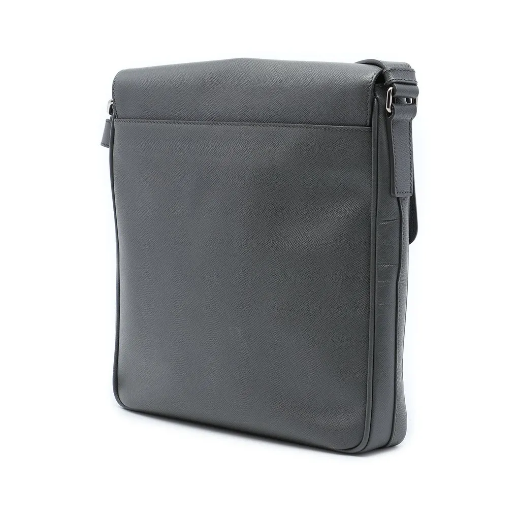 Prada Saffiano Travel Messenger Bag MultiColor Leather Very good - Back View