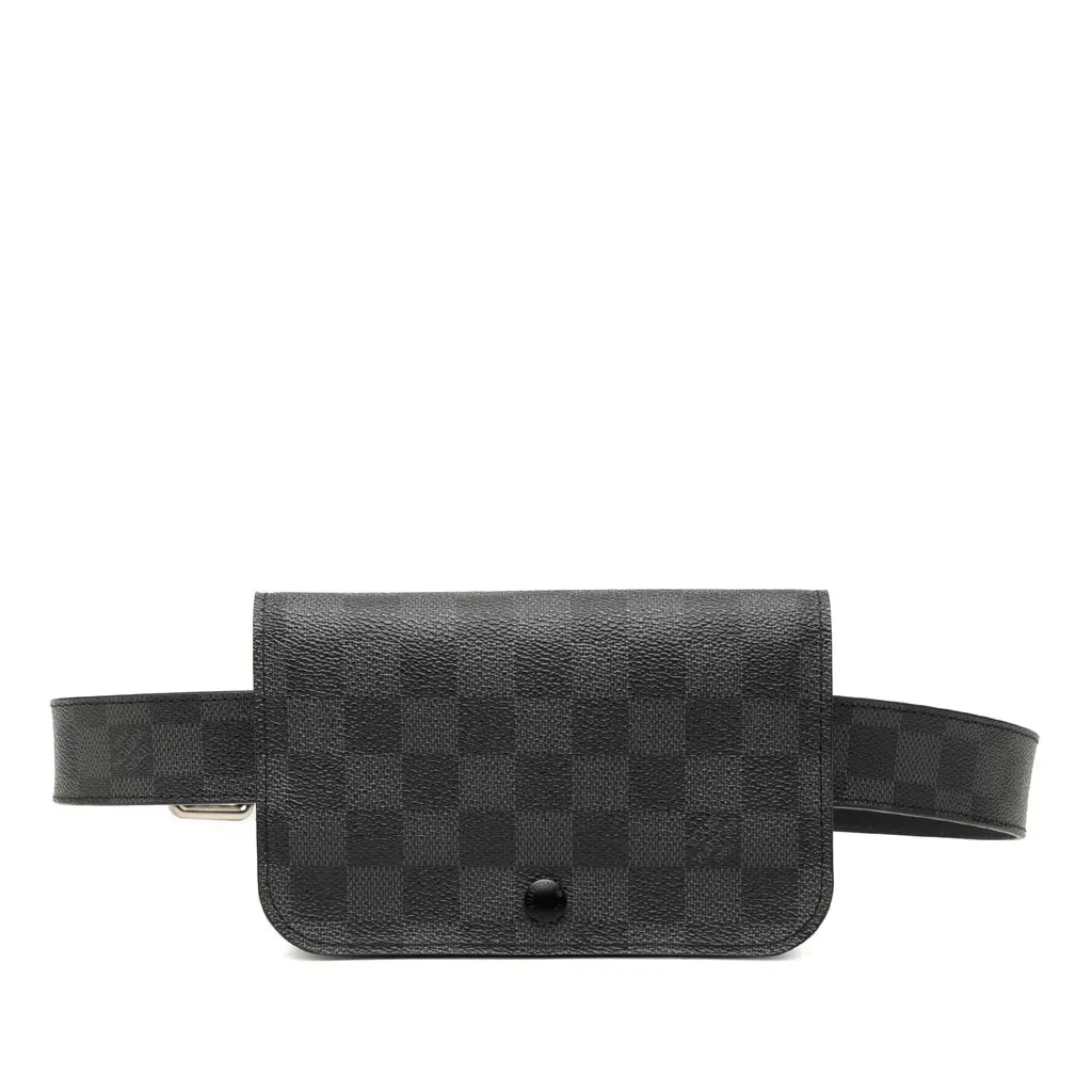 Louis Vuitton Damier Graphite Pochette Homme Ceinture Black Very good - Front View