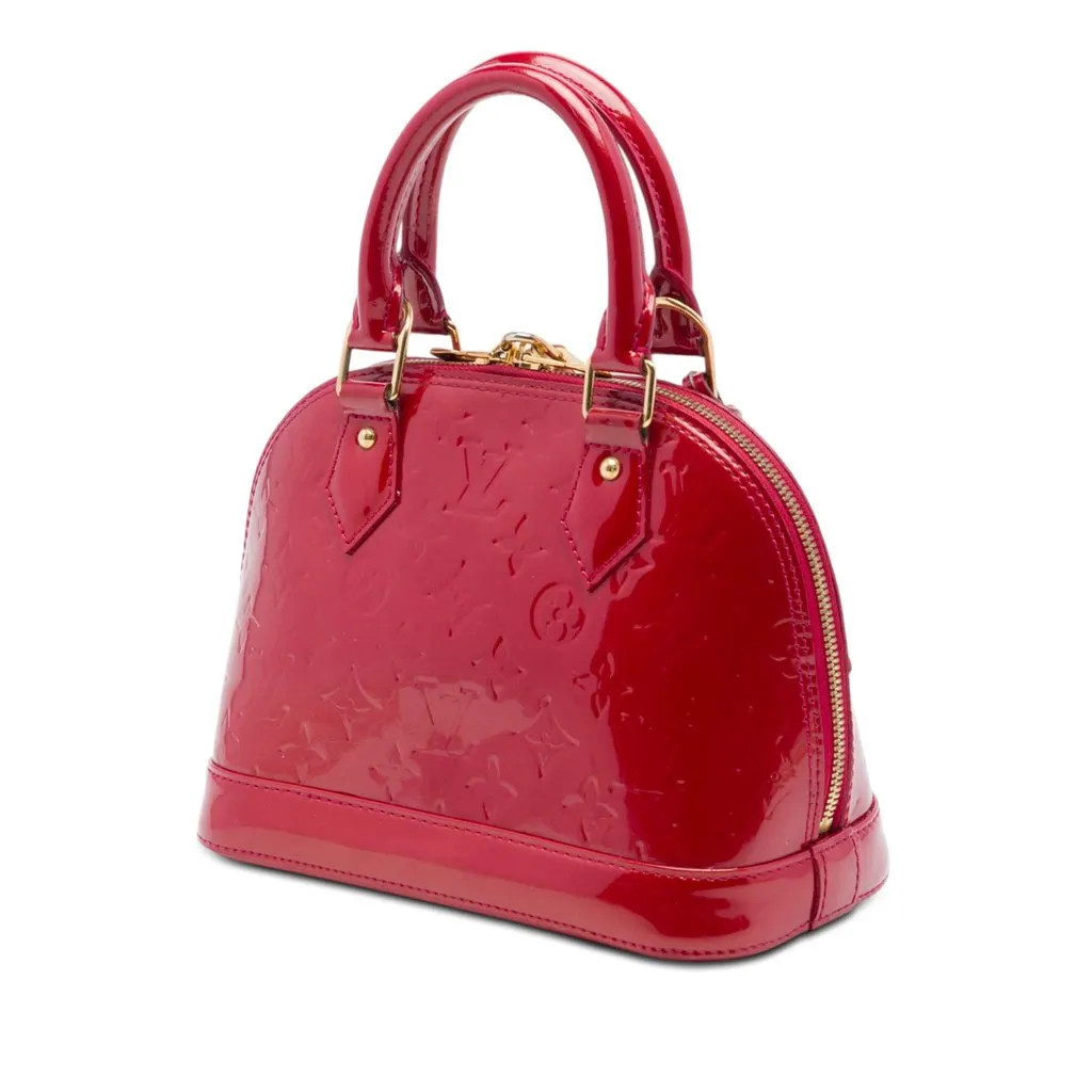 Louis Vuitton Monogram Vernis Alma BB Red Leather Very good - Back View