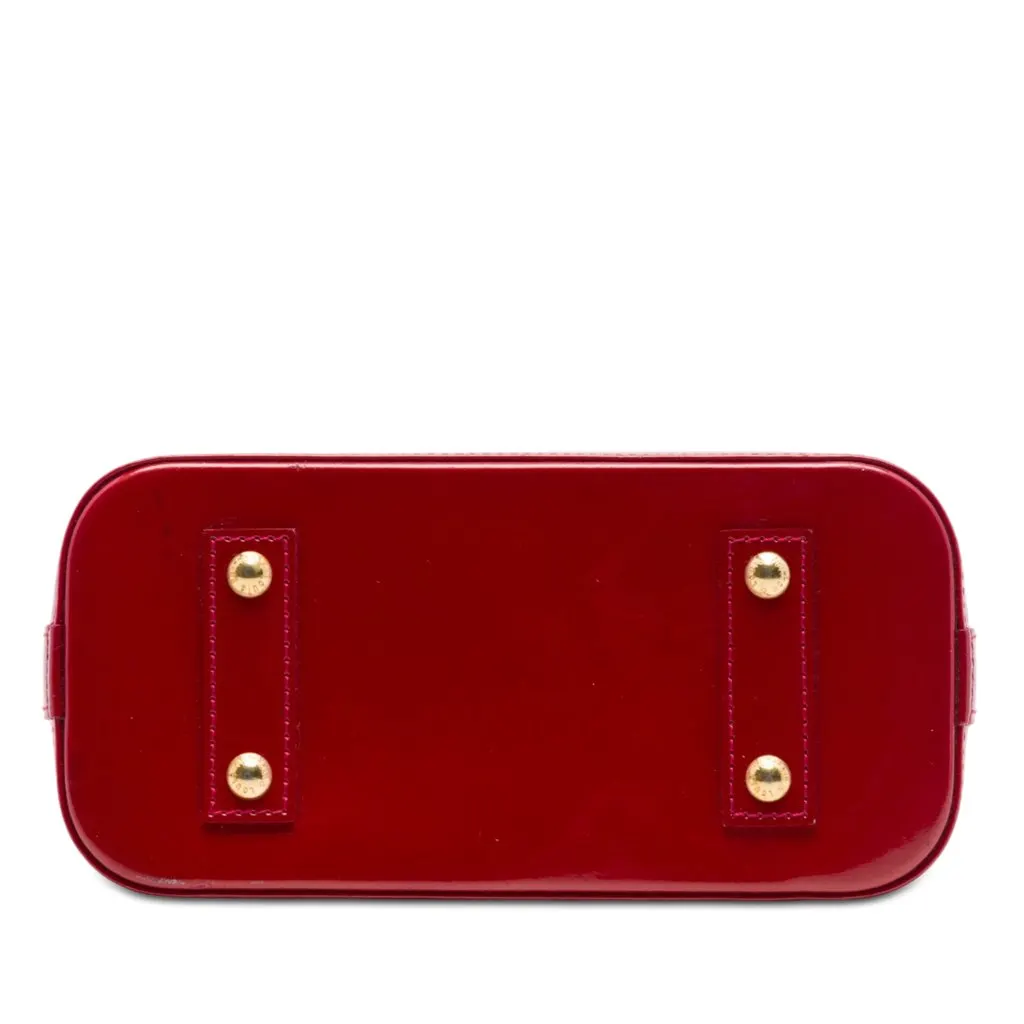 Louis Vuitton Monogram Vernis Alma BB Red Leather Very good - Inside View