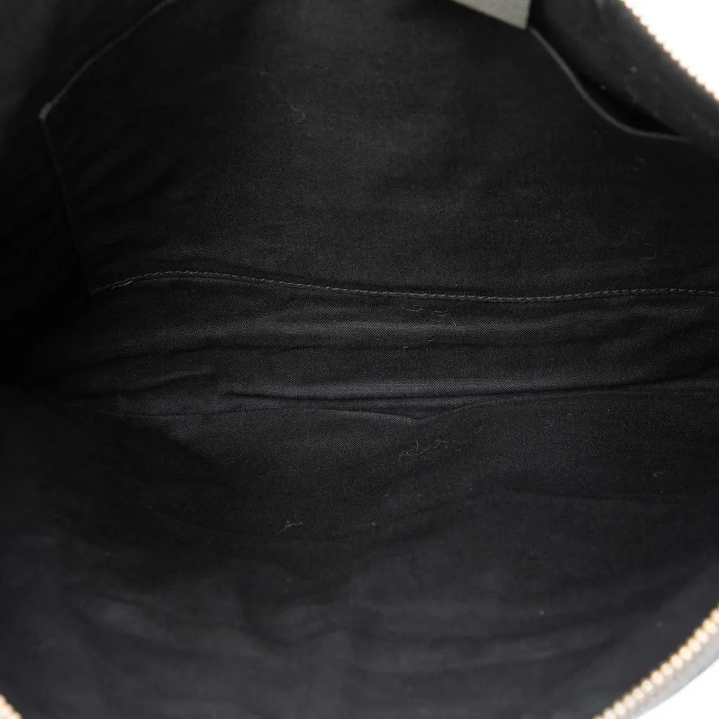 Balenciaga Goatskin Motocross Classic Metallic Edge Clutch Grey Leather Very good - Model View