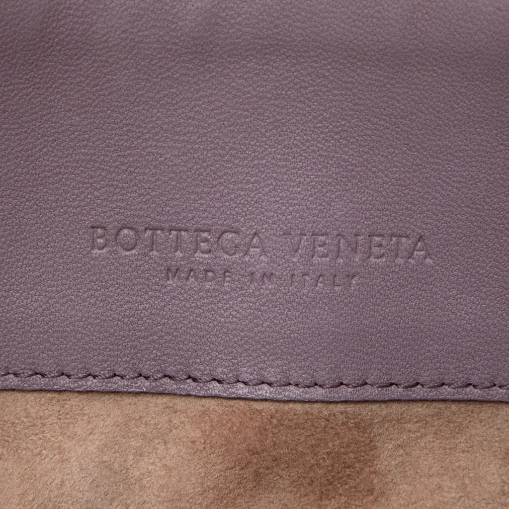 Bottega Veneta Small Nappa Intrecciato Embroidered Olimpia Shoulder Bag Purple Leather Good - Box View