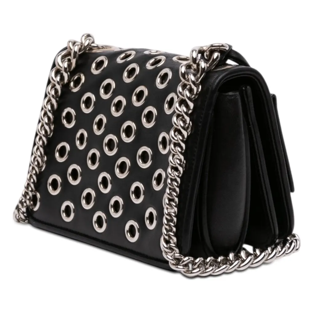 Miu Miu Grommet Nappa Club Crossbody Black Leather Very good - Back View