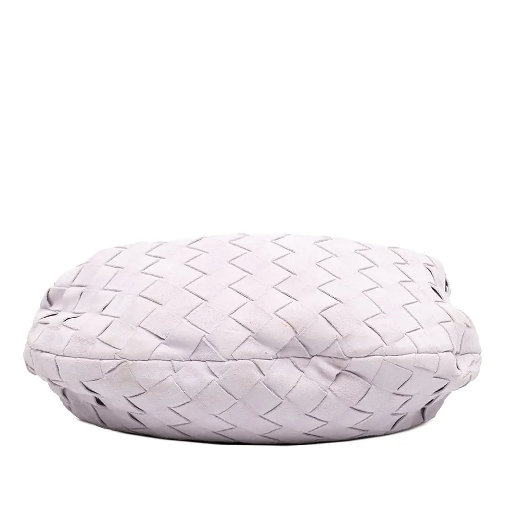 Bottega Veneta Mini Suede Intrecciato Jodie White Leather Very good - Inside View