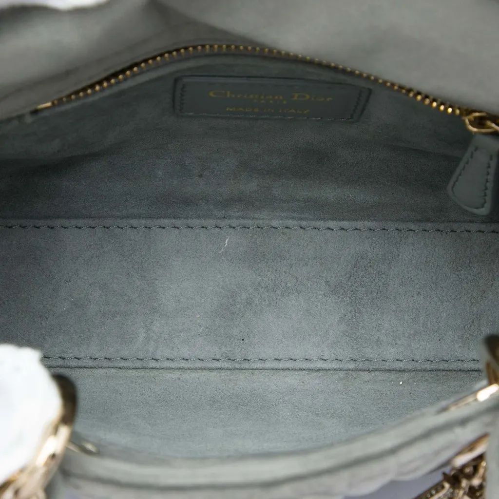 Dior Mini Velvet Cannage Lady Dior MultiColor Very good - Model View