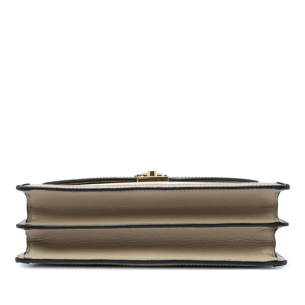 Gucci Small GG Canvas Web Ophidia Top Handle Flap Beige Canvas Very good - Inside View