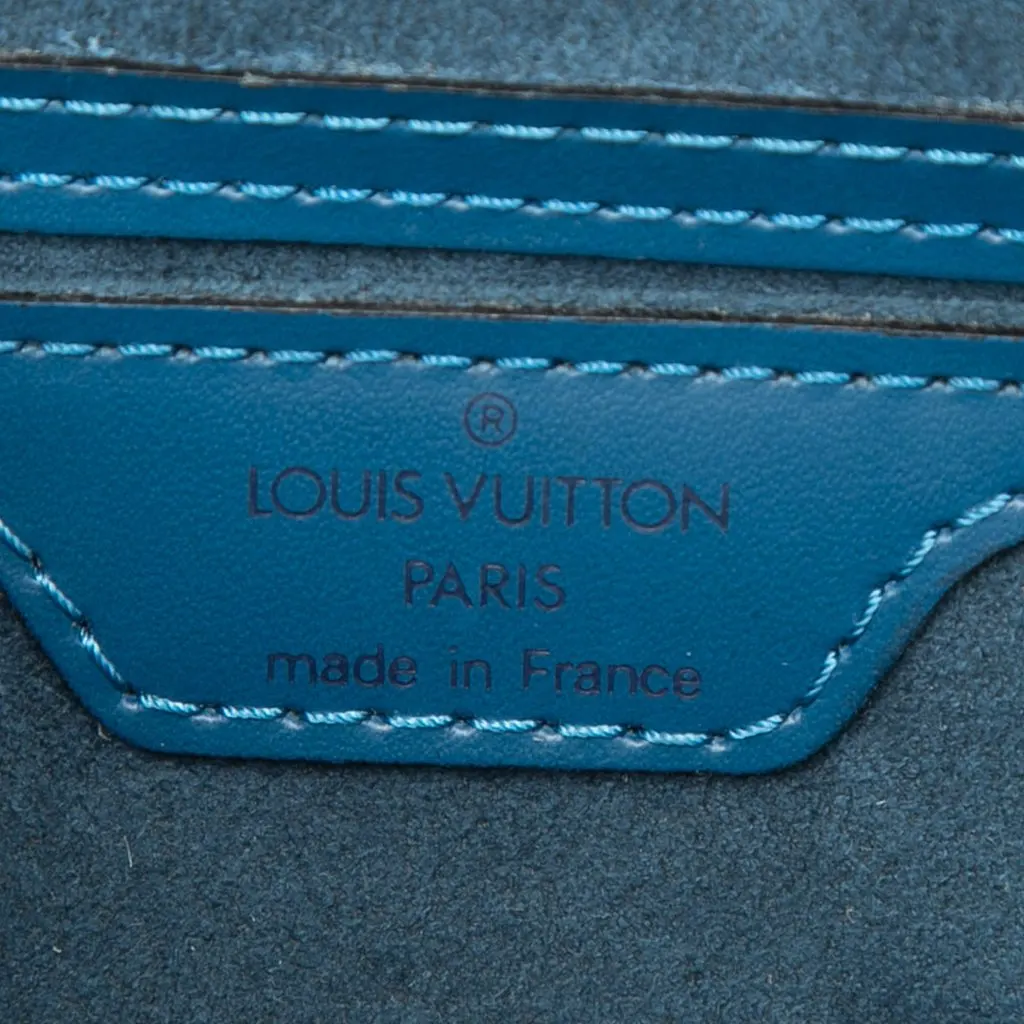 Louis Vuitton Epi Soufflot Blue Leather Very good - Box View