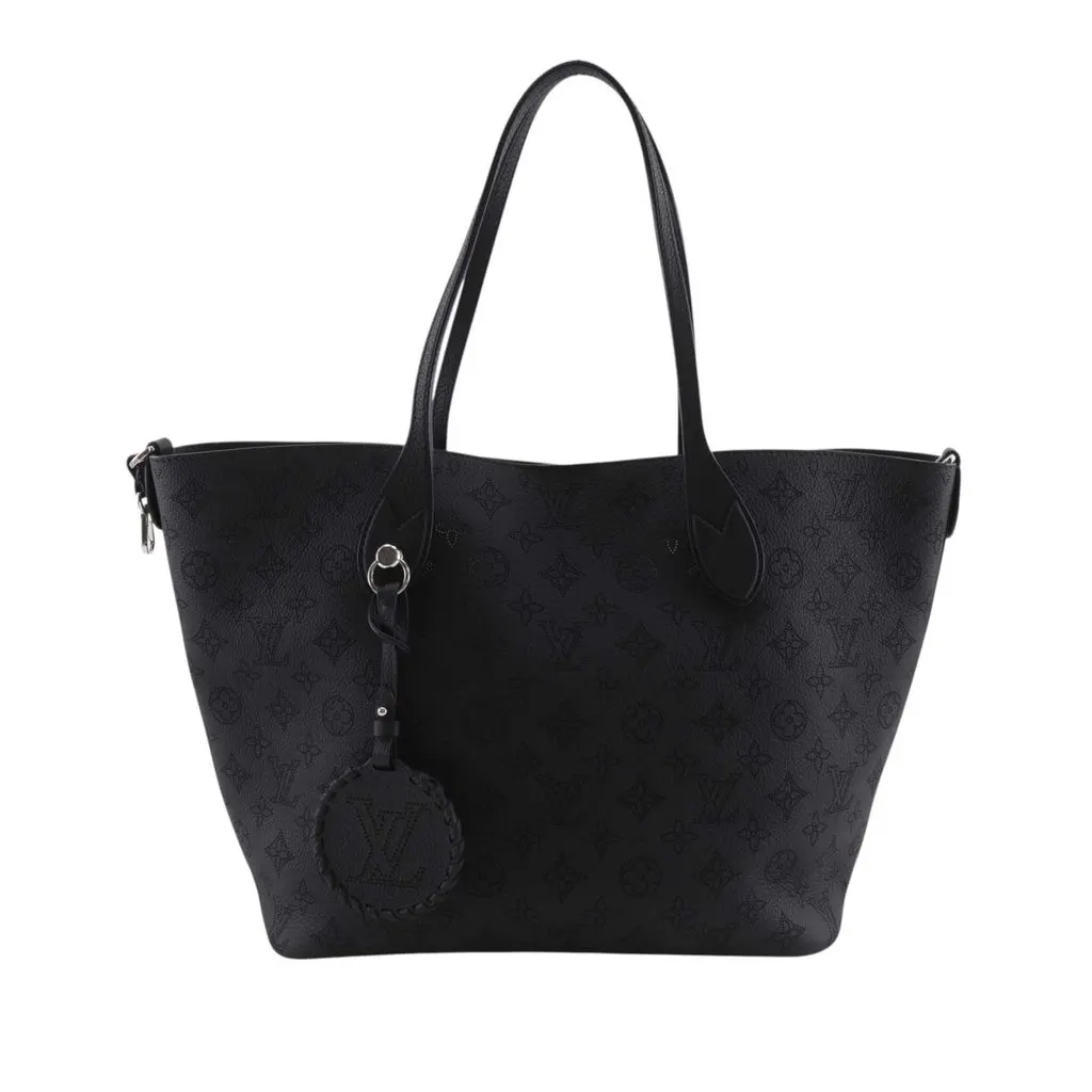 Louis Vuitton Monogram Mahina Blossom MM Black Leather Very good - Front View