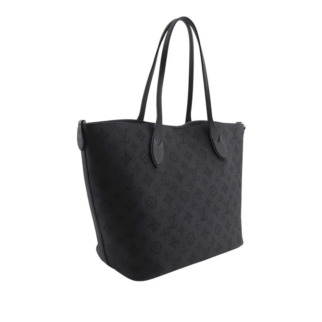 Louis Vuitton Monogram Mahina Blossom MM Black Leather Very good - Back View