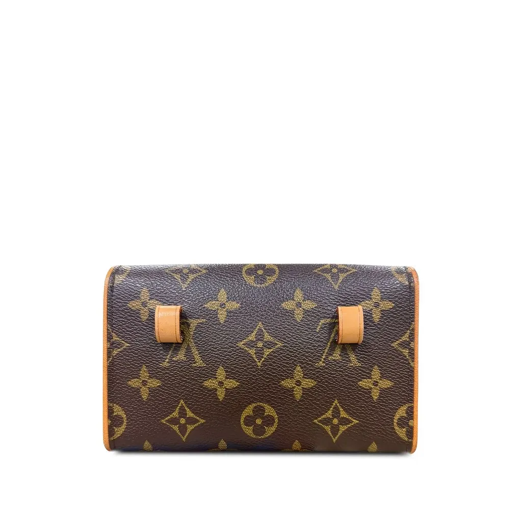 Louis Vuitton Monogram Pochette Florentine Brown Canvas Very good - Back View