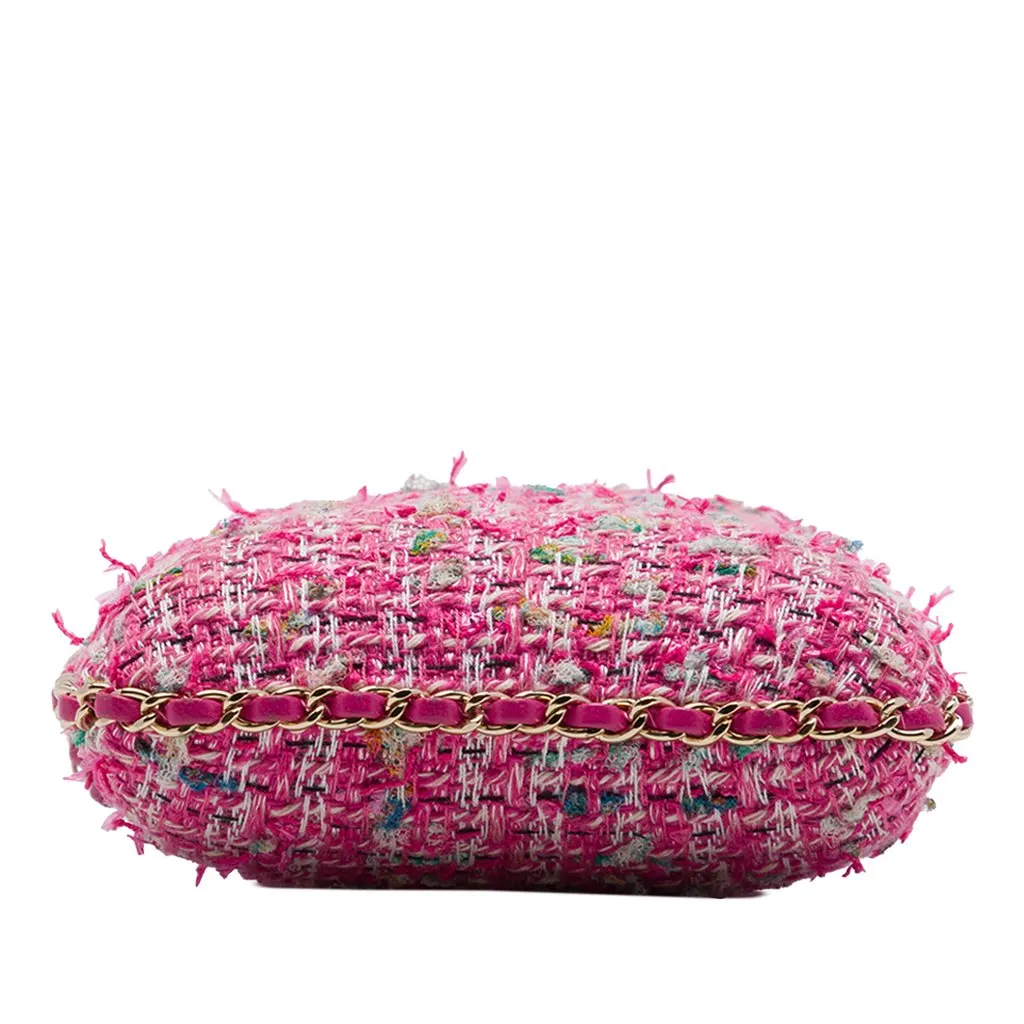 Chanel Tweed Chain Around Phone Holder Pink Tweed Very good - Inside View