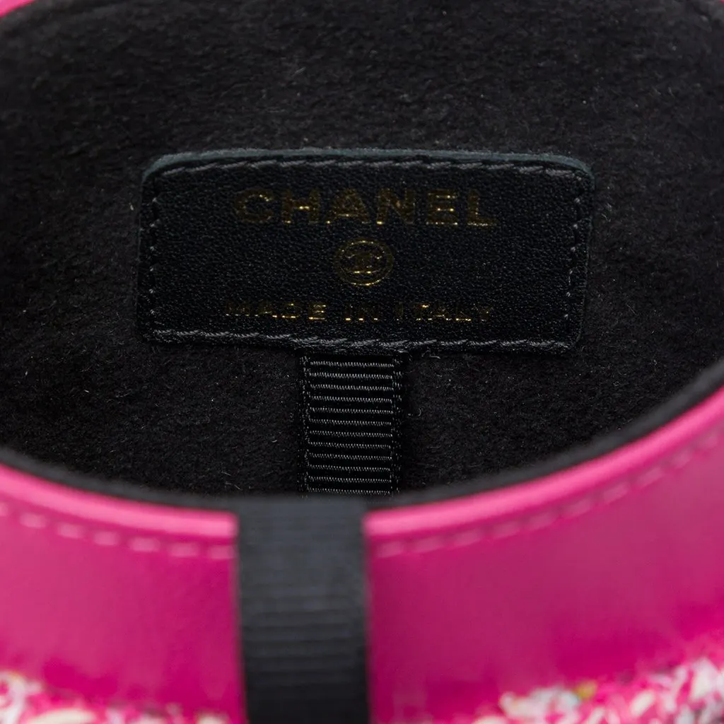 Chanel Tweed Chain Around Phone Holder Pink Tweed Very good - Box View