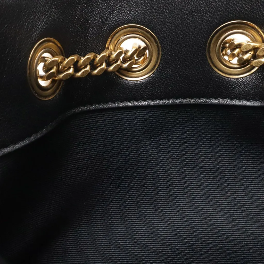 Saint Laurent Mini Chevron Lambskin Joe Bucket Bag Black Leather Very good - Box View