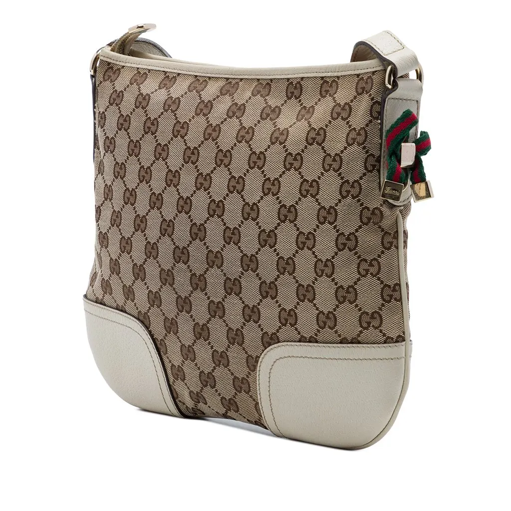 Gucci GG Canvas Web Princy Crossbody Beige Canvas Good - Back View